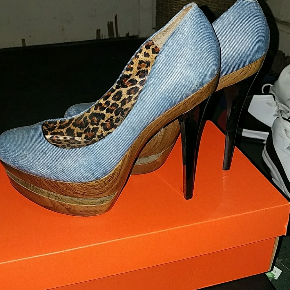 Jessica Simpson Denim platforms